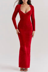 Scarlet Chenille Midi Dress