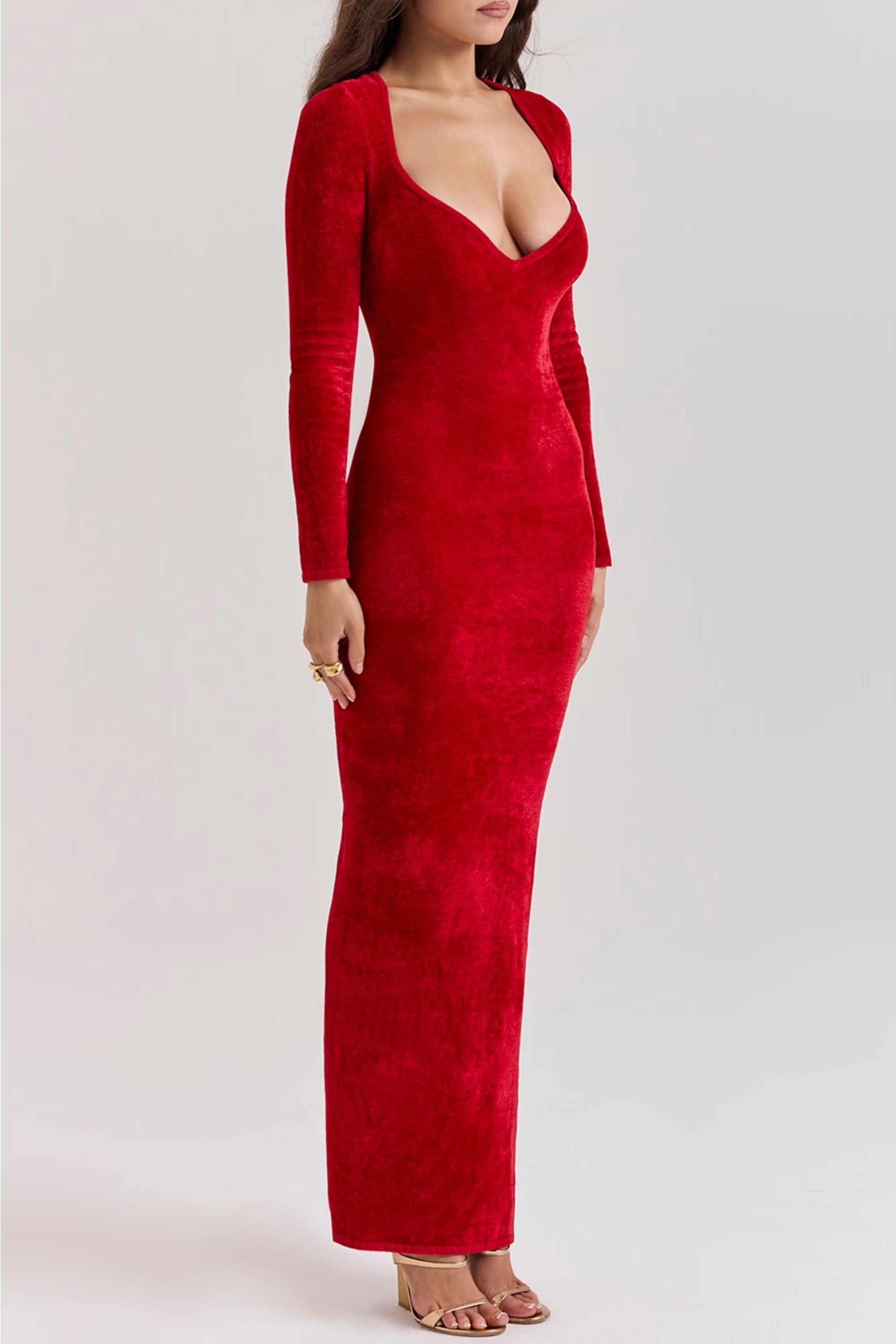 Scarlet Chenille Midi Dress