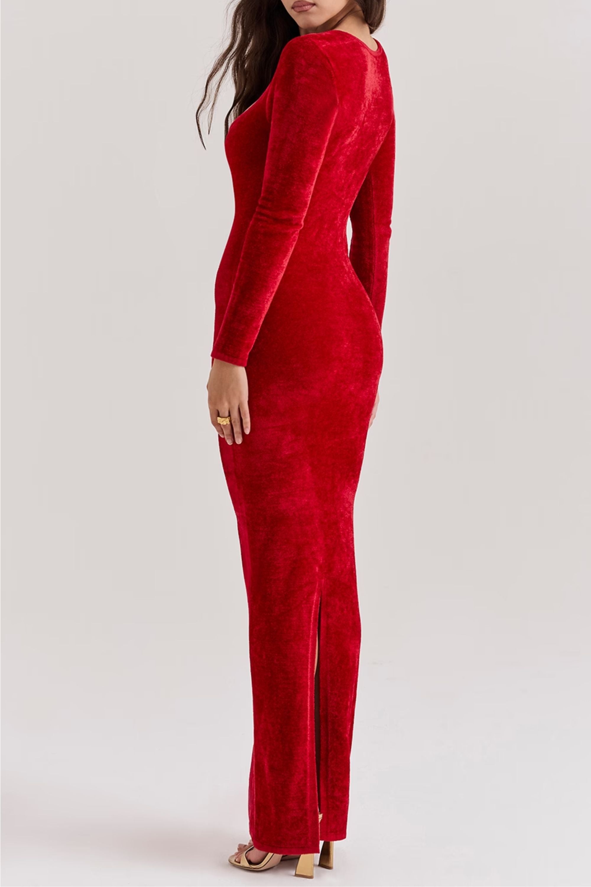 Scarlet Chenille Midi Dress